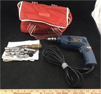 Clarke Power Drill, Various Tools & Totes Bag
