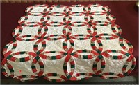 Hand Quilted Christmas Colors Wall Hanging