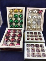 5 Boxes of Vintage Glass Christmas Tree Balls