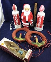 Vintage Electric Candles, Santa, Topper & More