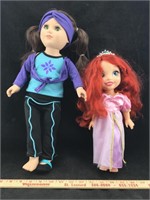 Large Doll & Disney Ariel Doll