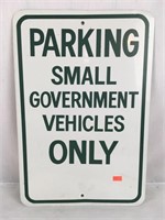 Metal Parking Government Vehicles Only Sign