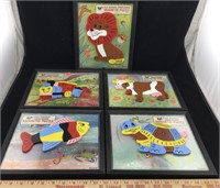Lot of Vintage Child Guidance Magnetic Puzzles
