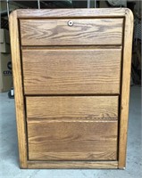 Oak 2 Drawer Cabinet