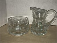 Cream And Sugar Dishes Signed Waterford