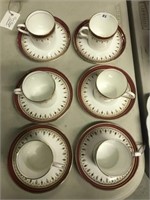 Aynsley Set Of 6 Demitasse Cups And Saucers