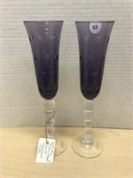 Pair Of St. Louis France Crystal Champagne