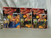 3 NOC GI Joe Street Fighter II Action Figures