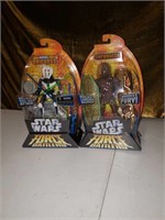 2 NOC Star Wars Force Battlers Action Figures