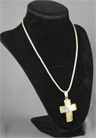 925 Silver Chain and Cross Pendant necklace
