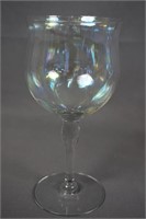Mid Century Iridescent Wine Glass Set of 6