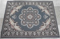 5ft 7in by 7ft 4in Grey Blue Weaved Area Rug