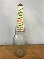 Castrol XL 30 Tin Pourer on Litre Bottle