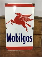 Original Mobilgas Enamel Bowser Sign