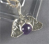 Sterling Silver Chain with Eagle Pendant Necklace