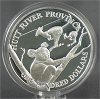 1987 6oz 999 Silver Hutt River Province $100 Proof