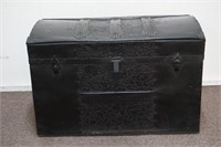 Antique Humpback Steamer Trunk