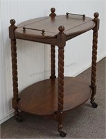 Barley Twist Oak Hostess Cart with Waiter Tray