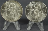 1978 1979 Mexican Silver 100 Pesos BU Coins