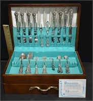 51 pcs Vtg Rogers Heritage Silver Plate Flatware