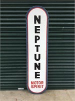 Neptune Vertical Double Sided Enamel Sign Original