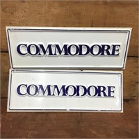 2 x Commodore Plastic Dealership Car Plates
