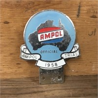 Ampol Trial 1958 Official Car Badge
