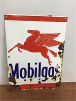 Mobilgas Enamel Bowser Sign Original