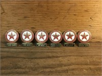 6 Texaco Service badges