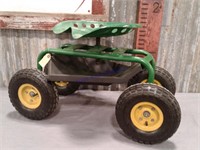 Tractor seat rolling cart