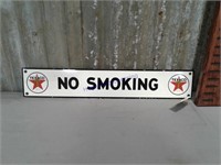 Texaco No Smoking tin sign