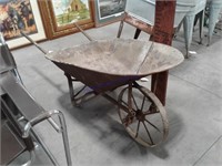 Steel wheel wheelbarrow
