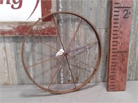 Iron wheel, 23" across