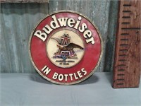 Budweiser round plastic sign
