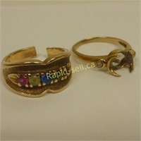 Pair of 10kt Gold Rings