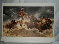 Signed Frank McCarthy Flashes of Lightening Print