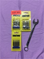 4 pc Lot - Wrench & 3 Packages of Drill Bits