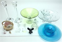 FENTON GLASS MOUSE, SIGNED/ASSORTED GLASS LOT