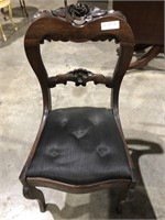 Walnut Victorian Dinning Chair with Rose Carved