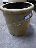 3 gal stoneware crock - cracked - buyer moves