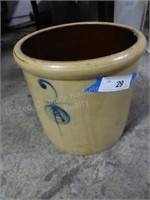 2 gal stoneware crock - cracked - buyer moves