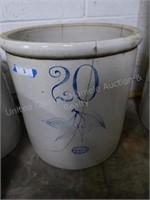20 gal stoneware crock - cracked - buyer moves