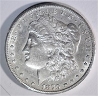 1879-CC  MORGAN DOLLAR AU+ small mark on rev.
