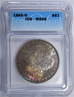 1885-O MORGAN DOLLAR ICG MS66