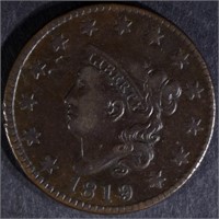 1819 LARGE CENT XF