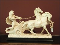 A. Santini  Chariot & Horses Sculpture