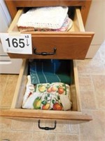 Two drawers w/ dish towels - hot pads