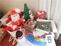 Christmas: Santa's - snowmen - cookie plate -