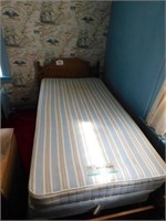Twin bed complete, headboard 35 1/2" tall