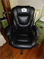 Black office chair, has wear